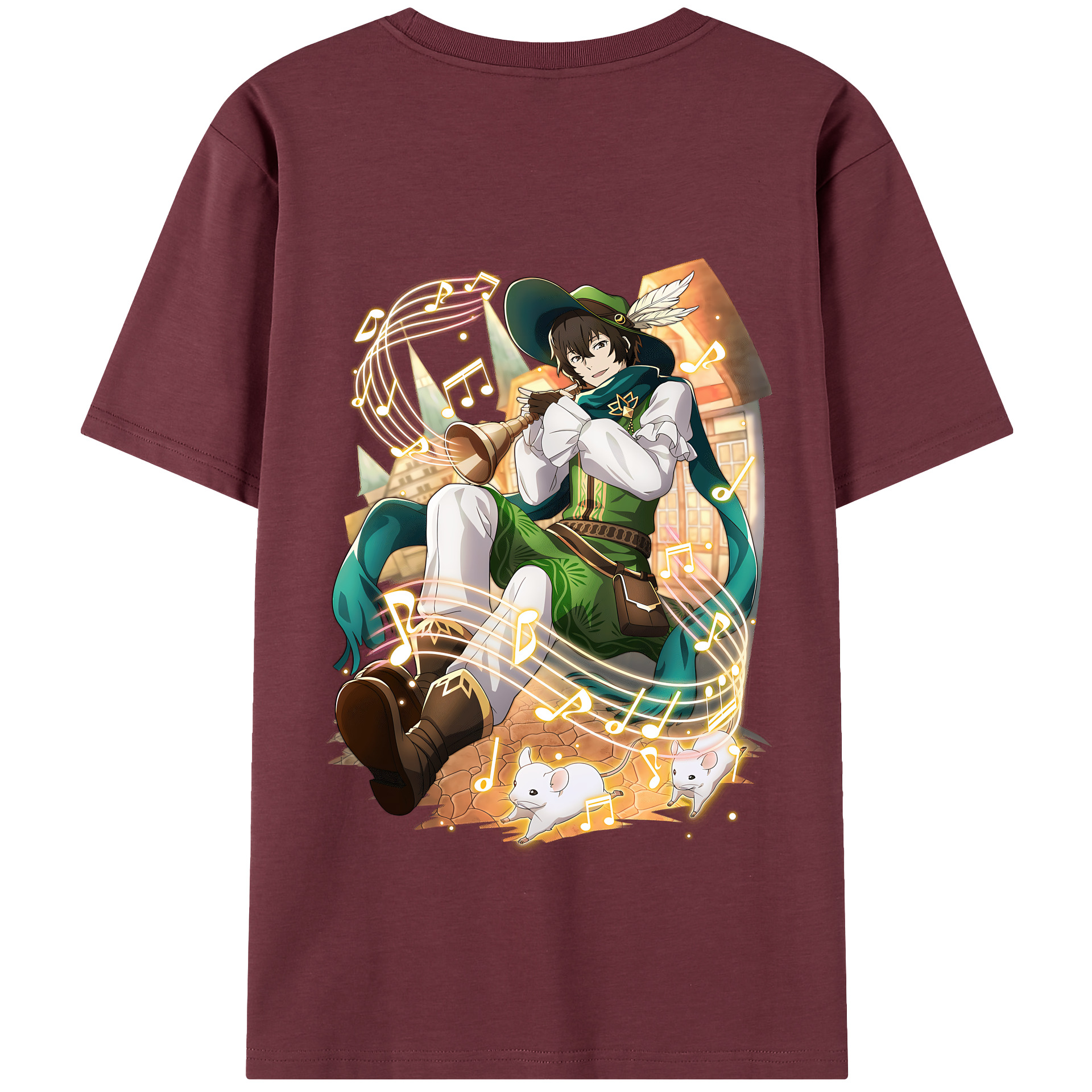 （画像用） 文豪ストレイドッグス Bungo Stray Dogs 綿100％半袖Tシャツ（背面プリント）
